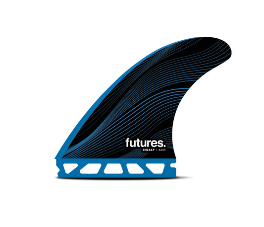 FUTURE FINS - R6 LEGACY RAKE - HONEYCOMBE - THRUSTER - MEDIUM - BLUE - Pollywog