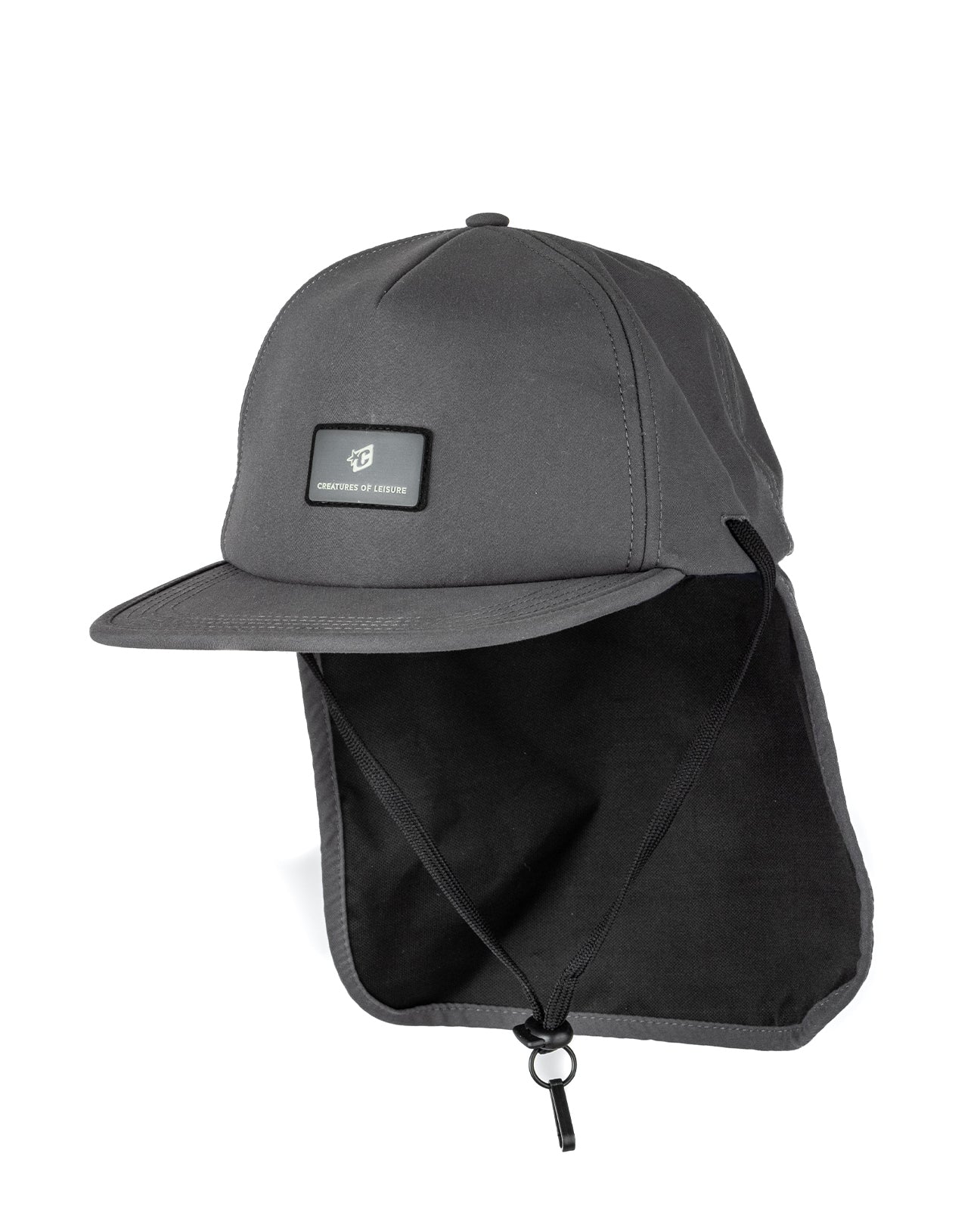 Creatures Reliance Surf Cap - Detachable Flap- Charcoal