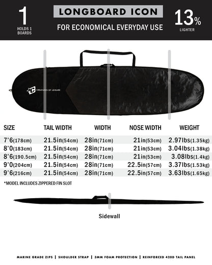 Creatures Longboard Icon Lite : Black