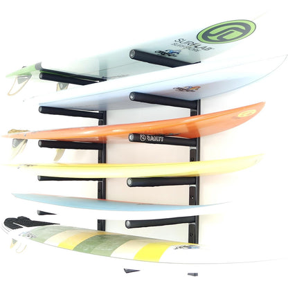 Full House Surf Rack - Rakit Systems Aluminium board rack for vertical or horizontal installation. ~Surfboard rack RAKIT CAPE TOWN #WHEREBOARDSSLEEP