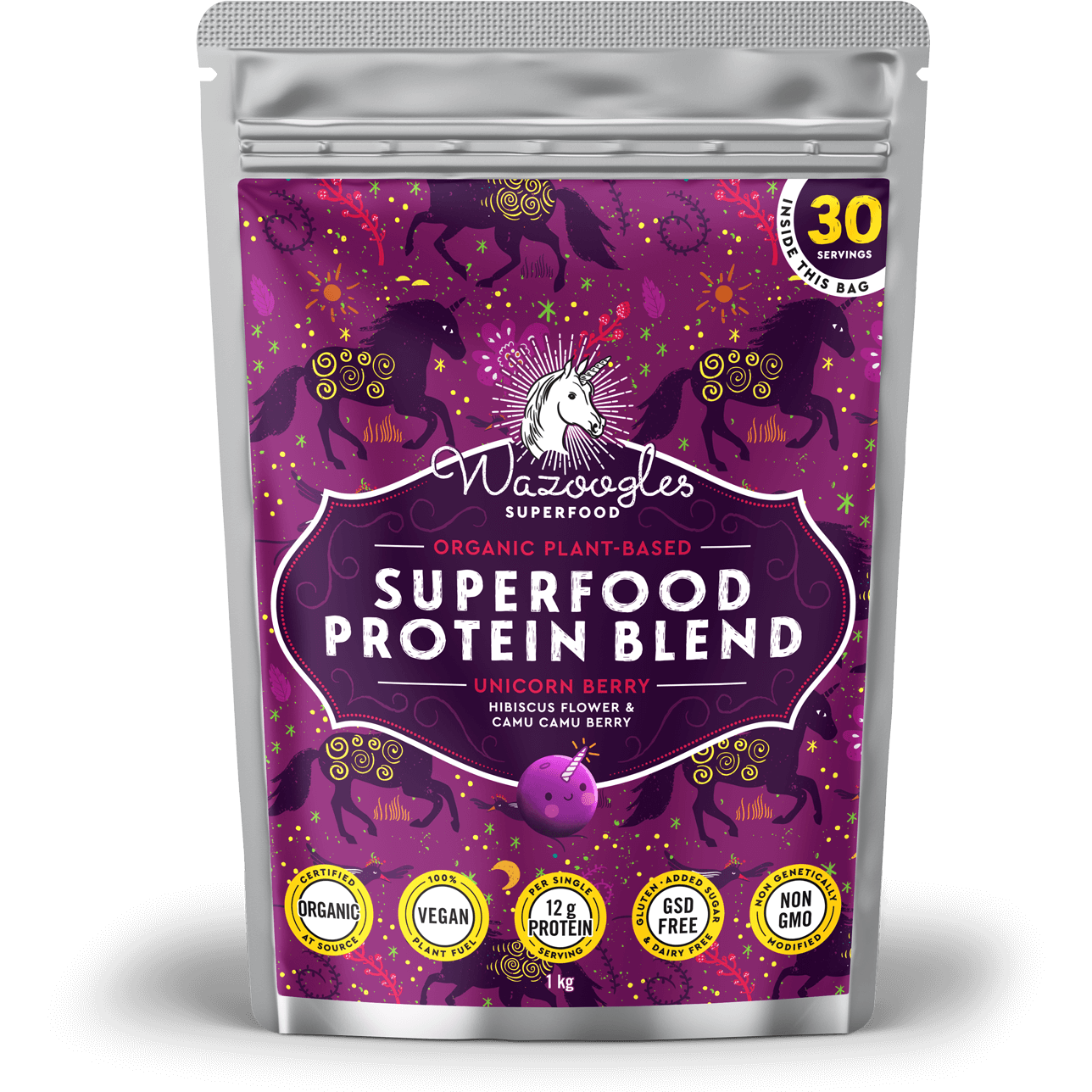 Wazoogles - Superfood Protein Blend - Unicorn Berry