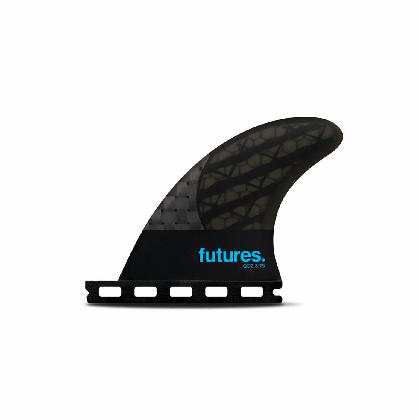 Futures - QD2 3.75 80/20 Blackstix 3.0 - Small (Smoke/Turquoise)