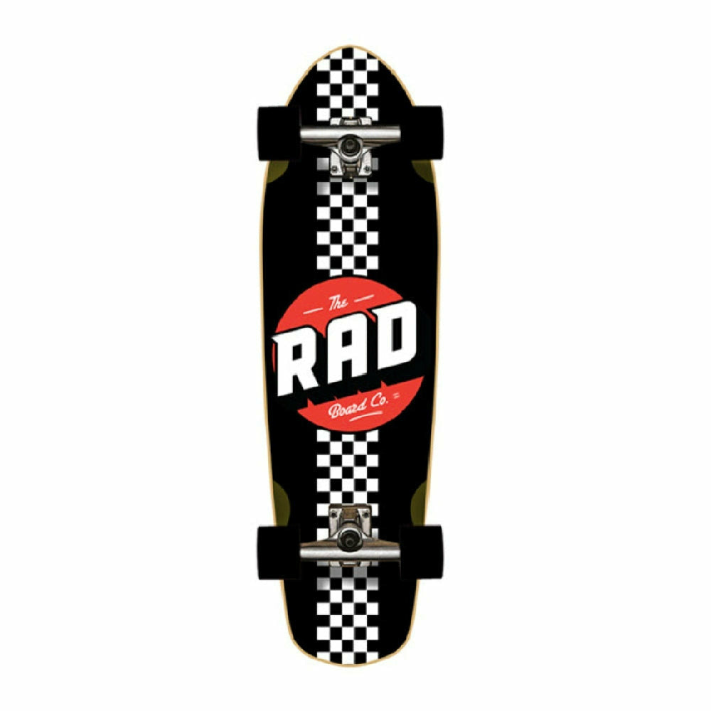 Rad - Skateboard - Complete - Cali Cruiser - Black White (Size 32")